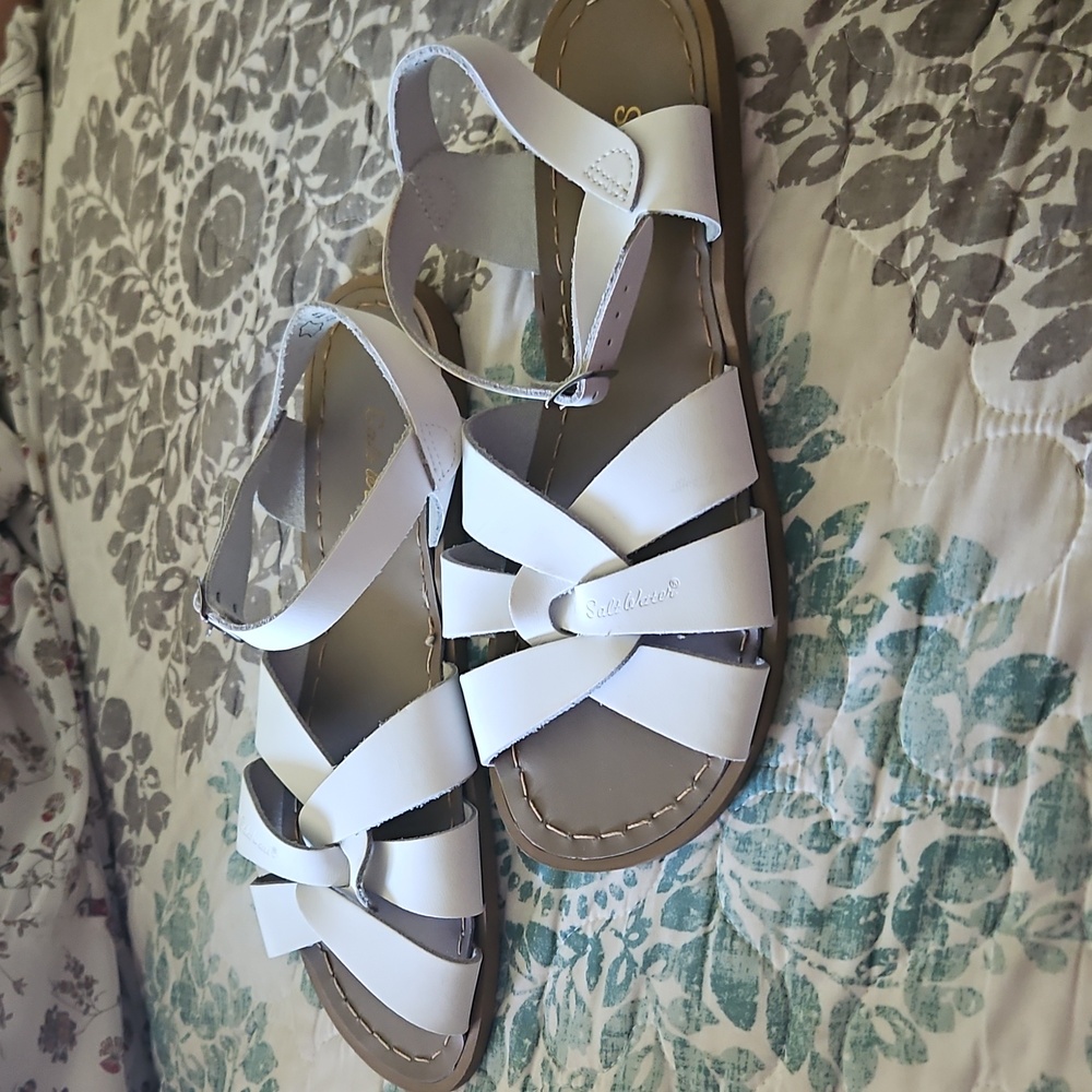 Sam Edelman Salt Water White Sandals - Picture 3 of 5